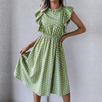 Mindy - Spotted Midi Dress