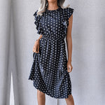 Mindy - Spotted Midi Dress