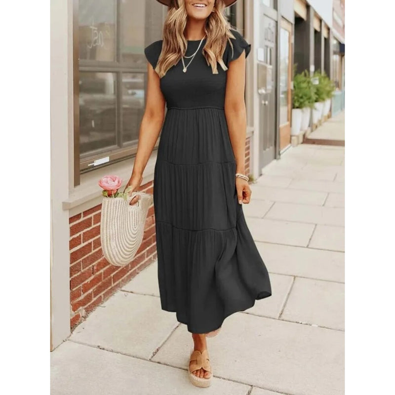 Brenna - Solid Midi Dress