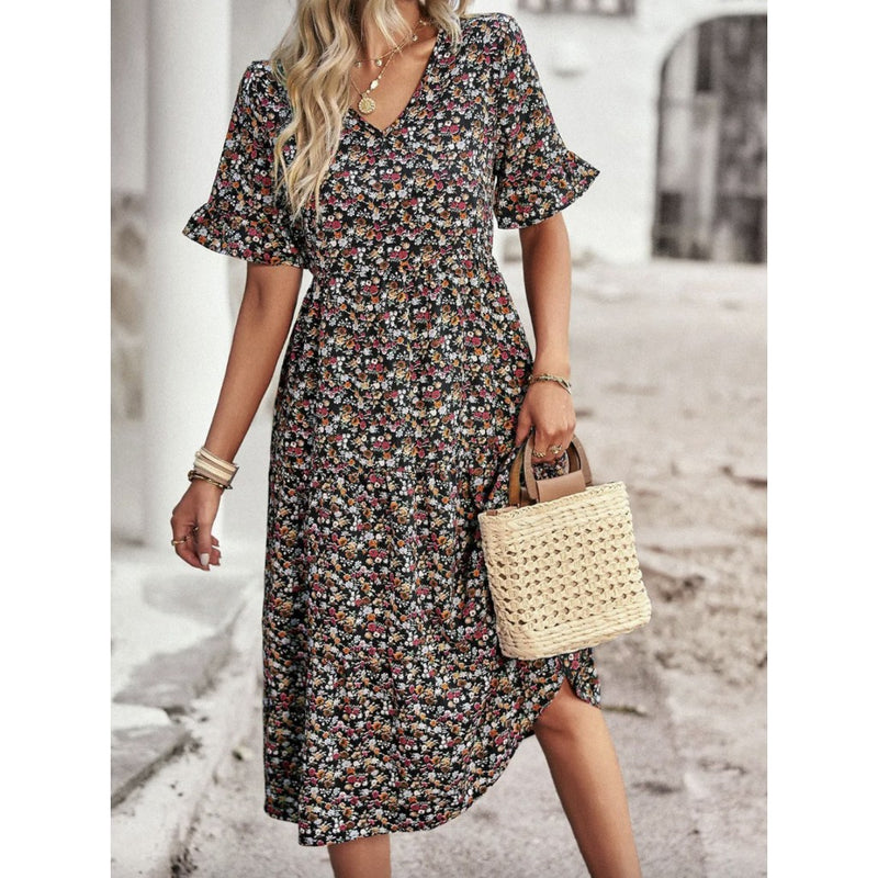 Cosette - Floral Midi Dress