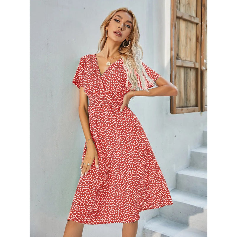 Domenica - Spotted Midi Dress