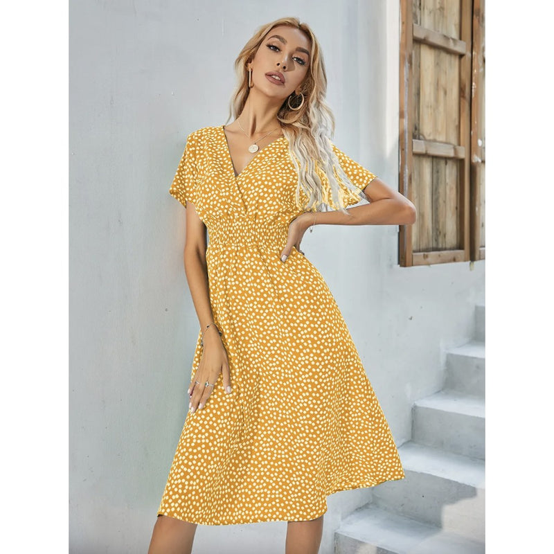 Domenica - Spotted Midi Dress