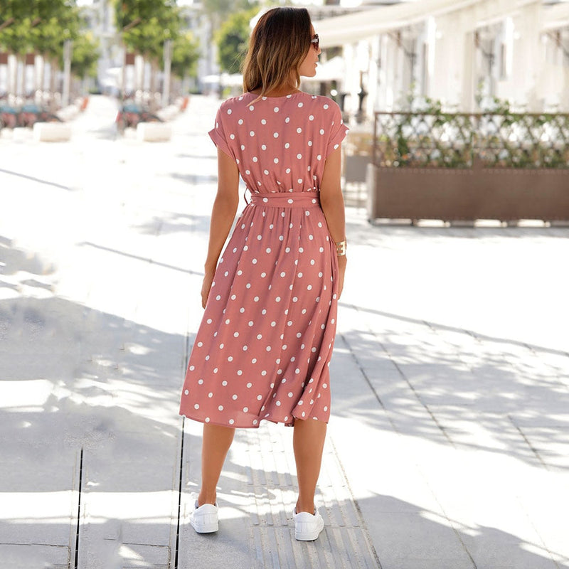 Sydney - Spotted Midi Dress