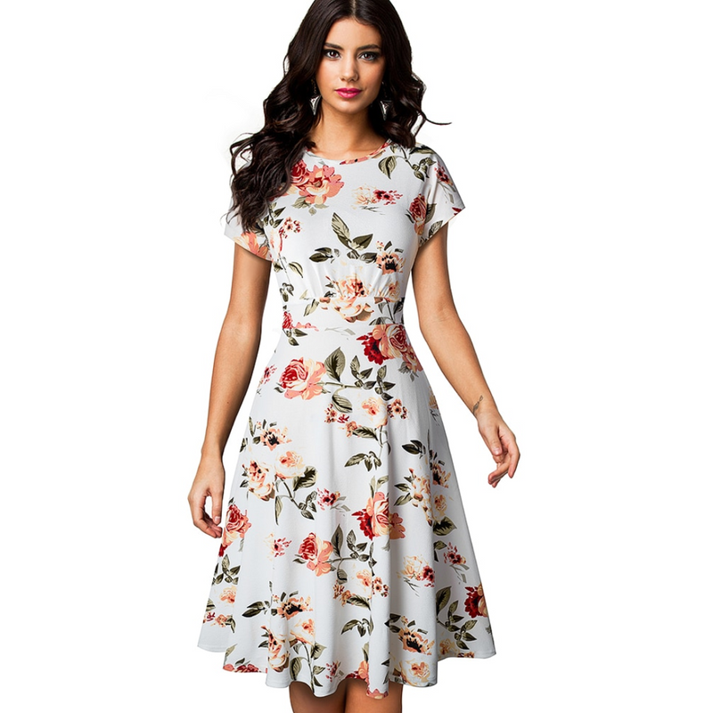 Andrea - Floral Midi Dress