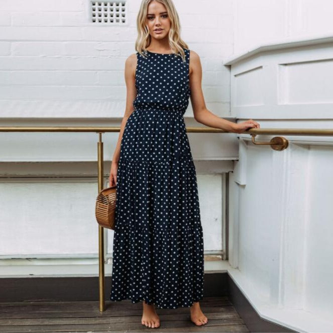 Lauryn - Spotted Maxi Dress