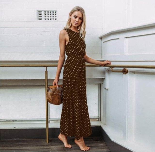 Lauryn - Spotted Maxi Dress